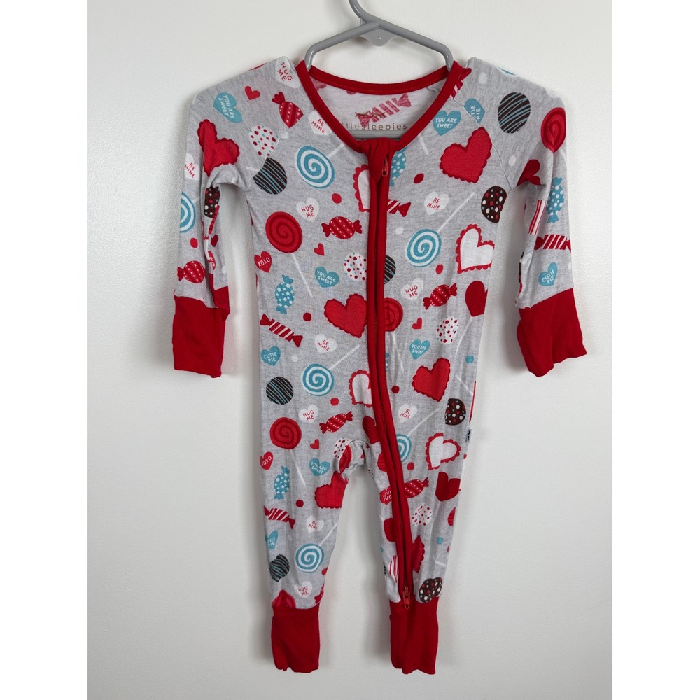 Little Sleepies Valentines Bamboo Zippy 0-3 Months